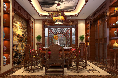 松江温馨雅致的古典中式家庭装修设计效果图